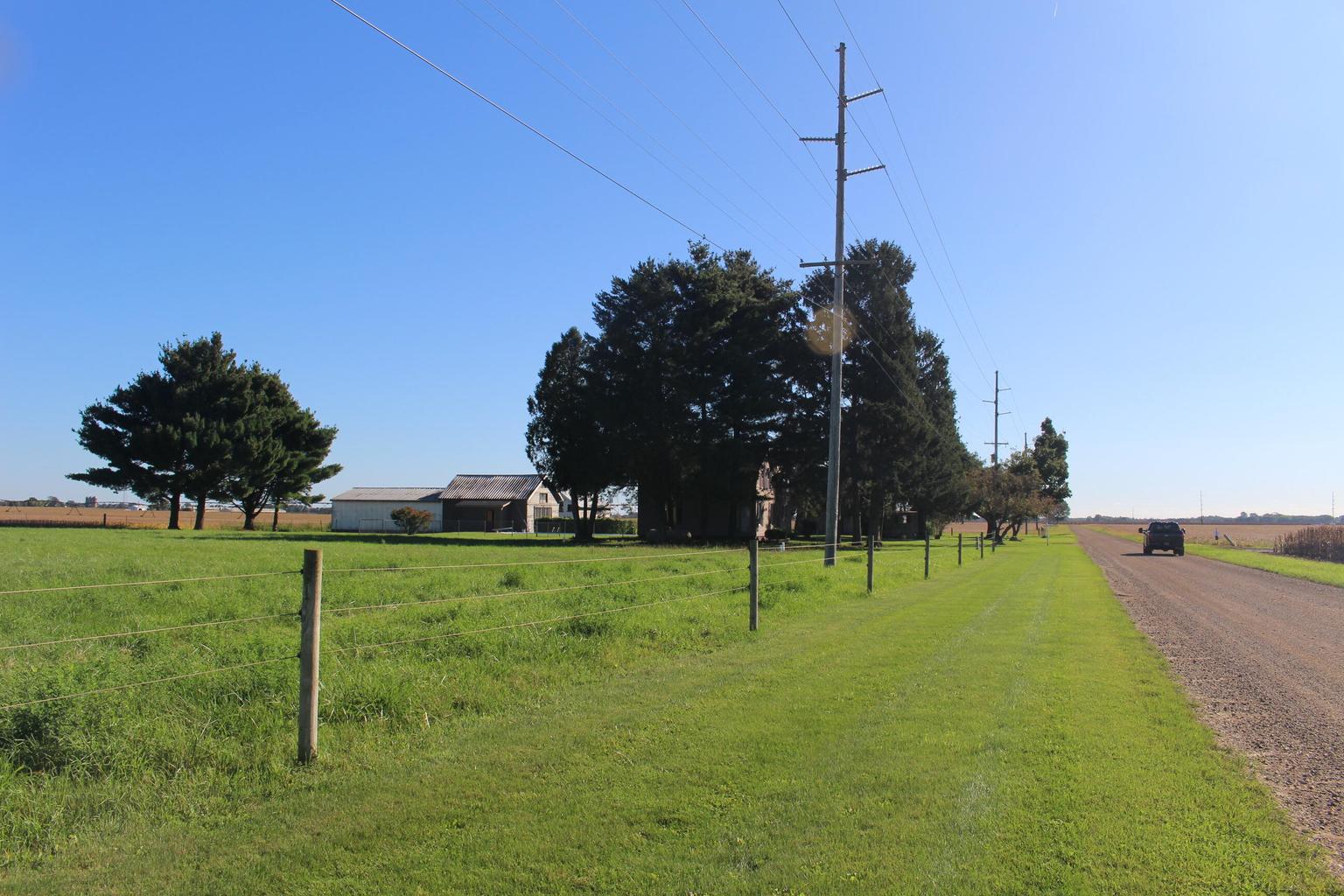 distant view of home from the road