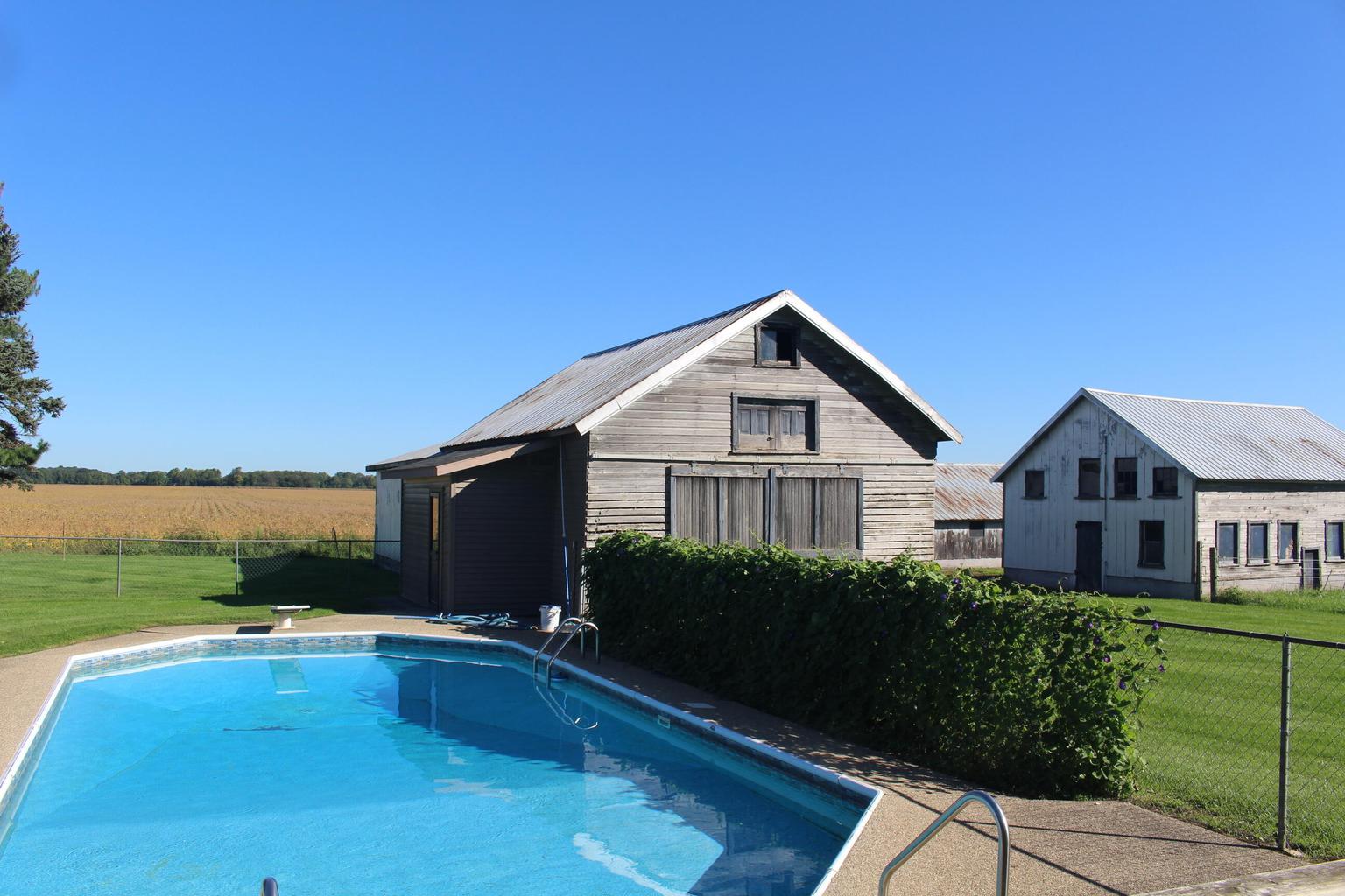 pool near outbuilding