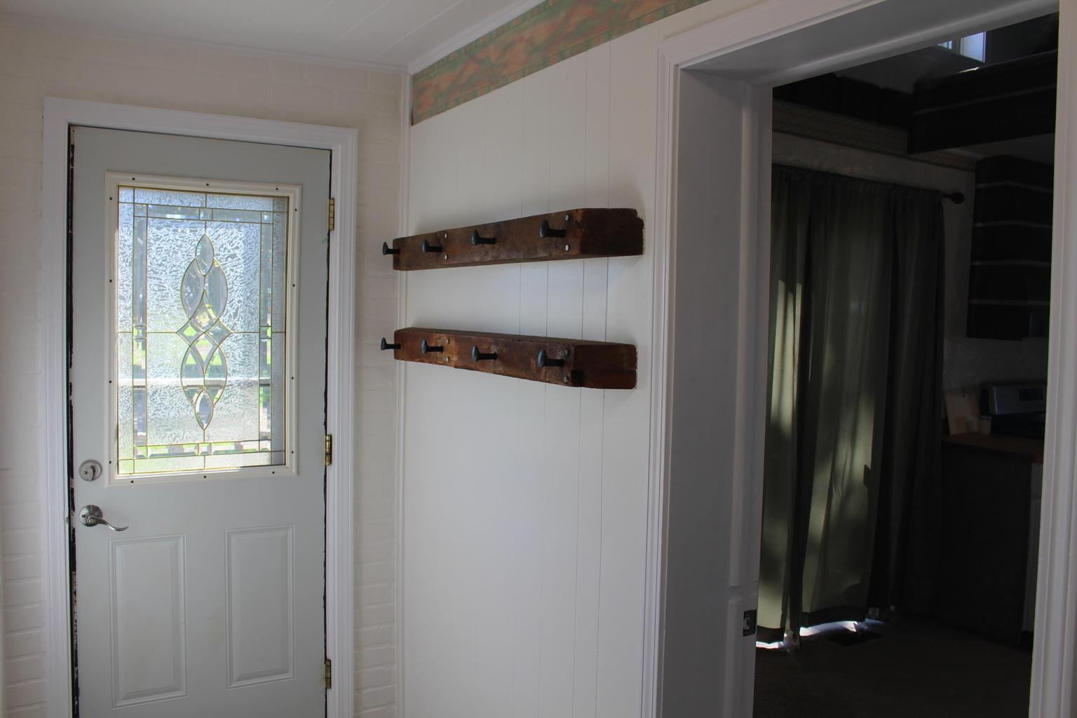 door and coat area